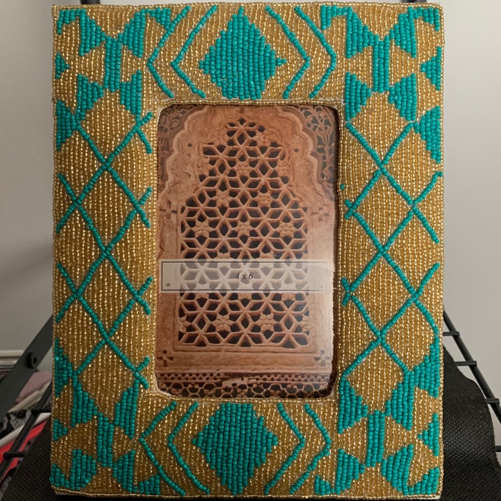 ✨🧿Tribal Beaded Picture Frame 🧿✨